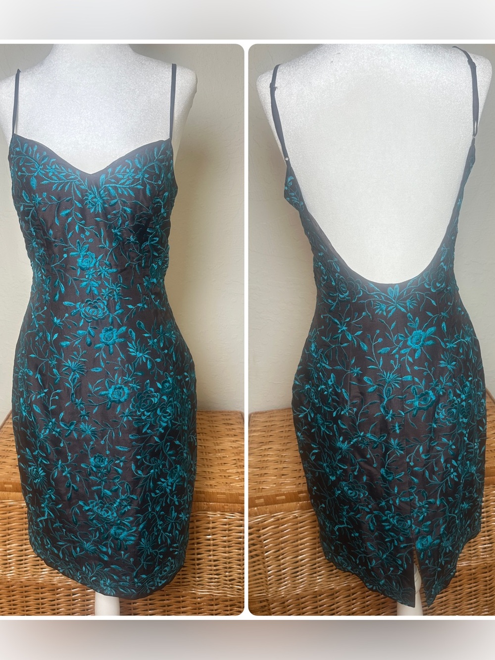 Vintage sue wong silk dress
